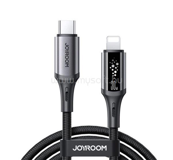 JOYROOM iPhone 14 Plus / 14 Pro Max / 14 Pro JOYROOM STARFLIGHT A60 adatkábel Type-C - lightning, 120cm, FEKETE