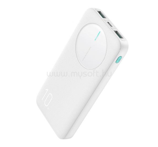 JOYROOM JOYROOM vésztöltő 2 USB+Type-C aljzat 10000mAh, LED jelzés, FEHÉR