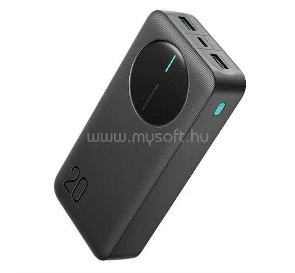 JOYROOM JOYROOM vésztöltő 2 USB+Type-C aljzat 20000mAh, LED jelzés, FEKETE