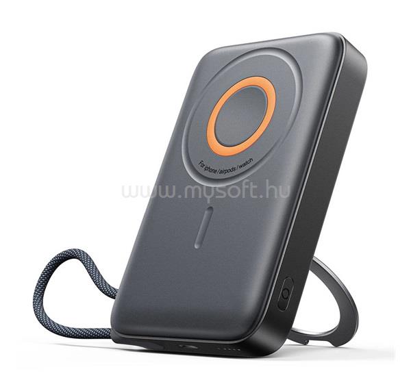 JOYROOM JOYROOM vésztöltő Type-C aljzat 10000mAh, kitámasztó + fix Type-C kábel, FEKETE