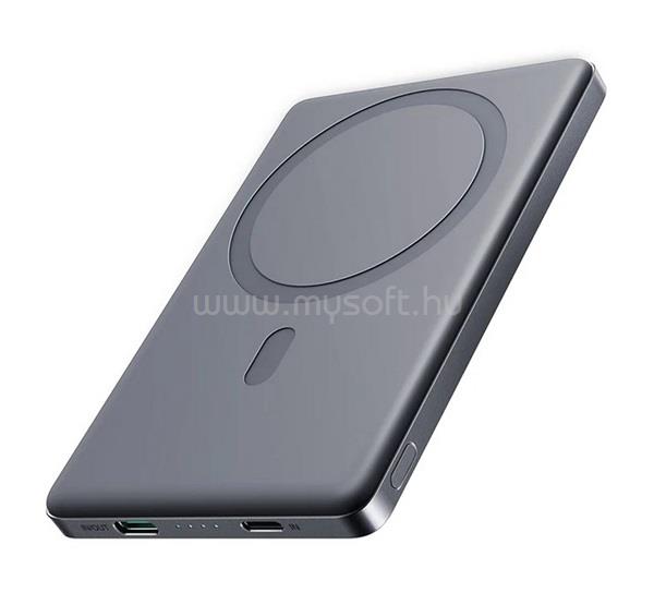JOYROOM JOYROOM vésztöltő Type-C aljzat 5000mAh, LED jelzés, SÖTÉTSZÜRKE