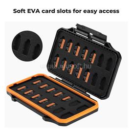 K AND F CONCEPT K&F Concept 28 rekeszes memóriakártya tartó doboz, víz, por, esésálló, 28db microSD kártya KF-31-107 small