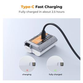 K AND F CONCEPT K&F Concept EN-EL15C akkumulátor 2600mAh, USB-C csatlakozóval KF-28-0041 small