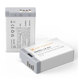 K AND F CONCEPT K&F Concept LP-E17 akkumulátor 1040mAh, USB-C csatlakozóval, 2db KF-28-0049S1 small