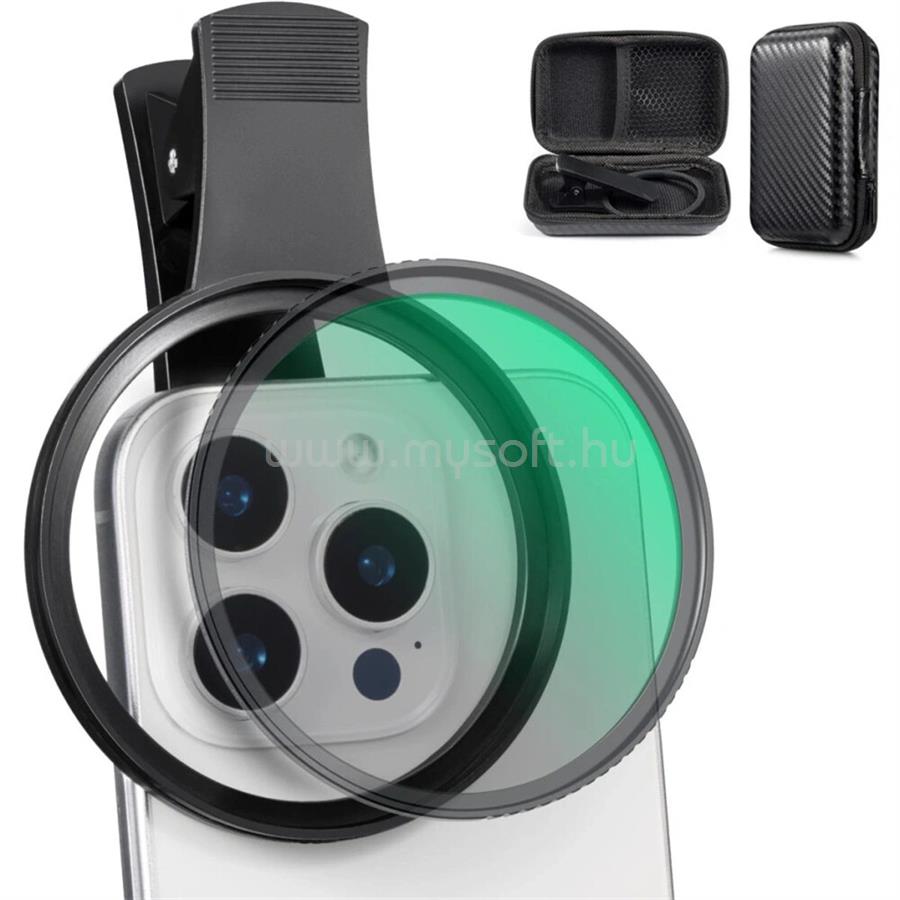 K AND F CONCEPT K&F Concept unverzális csipeszes szűrőtartó mobiltelefonokhoz, 67mm
