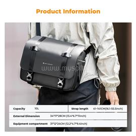 K AND F CONCEPT K&F Concept Urban Wander 10L, fotós oldaltáska, fekete KF-13-163 small