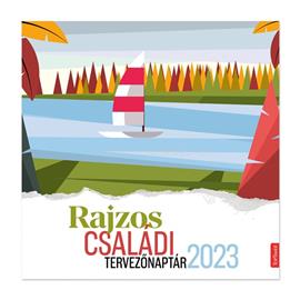 KALENDART 2023-as T098 rajzos családi tervező falinaptár 23T9800-011 small