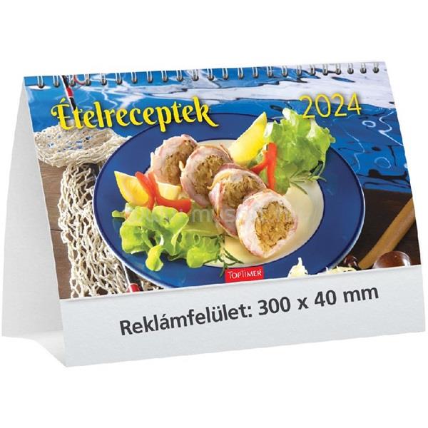 KALENDART 2024-es T058 ételreceptek álló asztali naptár