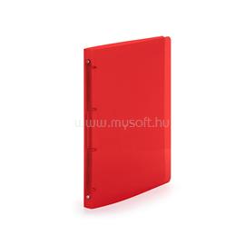 KARTON Gyűrűskönyv A4, 4 gyűrűs 2cm gerinc áttetsző PP, P+P Lines piros KARTON_52392 small