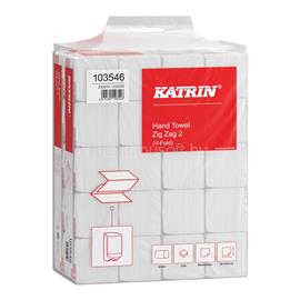 KATRIN Kéztörlő 2 rétegű V hajtogatású 2 rétegű 200 lap/tekercs 20 csomag/karton Plus Zig Zag 2_103546 hófehér KATRIN_65874 small