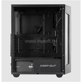KEEP OUT Számítógépház - XC-200 MESH (fekete, ablakos, 3x12cm RGB venti, ATX, 2xUSB2.0, 1xUSB3.0) XC-200_MESH small