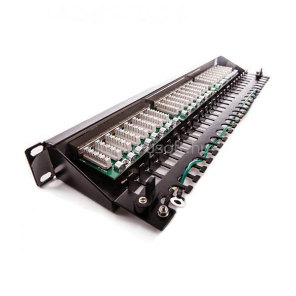 KELINE Giga KOMPAKT 24 portos cat5e árnyékolt patch panel RJ45/s