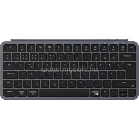 KEYCHRON B1 Pro Scissor Switch mechanikus Bluetooth / vezeték nélküli billentyűzet (magyar, fekete-szürke)