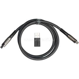 KEYCHRON Double-Sleeved Geek 8K USB-C -> USB-C M/M adatkábel 1m fekete + USB-A/C adapter CAB-38 small