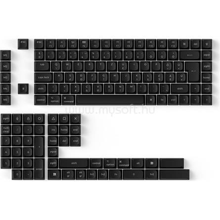 KEYCHRON Full Keycap Set, OSA Profile, ABS Material, Laser Engraving - ISO HU Layout - Black