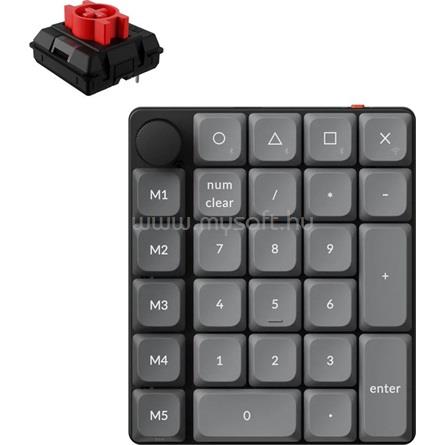 KEYCHRON K0 Max Milk POM mechanikus Red switch Bluetooth / vezeték nélküli numerikus billentyűzet (fekete)
