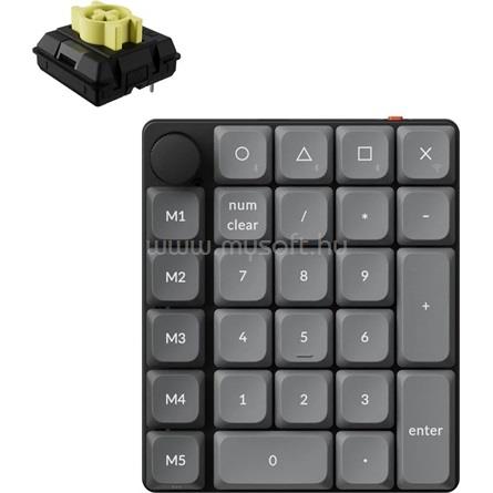 KEYCHRON K0 Max Milk POM mechanikus Banana switch Bluetooth / vezeték nélküli numerikus billentyűzet (fekete)