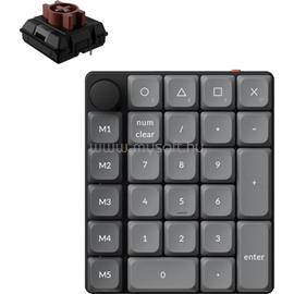 KEYCHRON K0 Max Milk POM Brown switch mechanikus Bluetooth / vezeték nélküli numerikus billentyűzet (fekete) K0M-H3 small