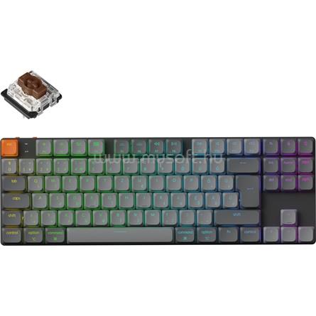 KEYCHRON K1 Max Gateron low-profile mechanikus Brown switch Bluetooth / vezeték nélküli billentyűzet (magyar, fekete)