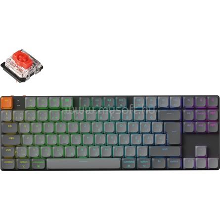 KEYCHRON K1 Max Gateron low-profile mechanikus Red switch Bluetooth / vezeték nélküli billentyűzet (magyar, fekete)