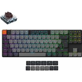 KEYCHRON K1 V6 Bluetooth / USB-C magyar gaming low profile mechanical 2.0 brown mechanikus billentyűzet fekete-szürke K1X-H3-HU small