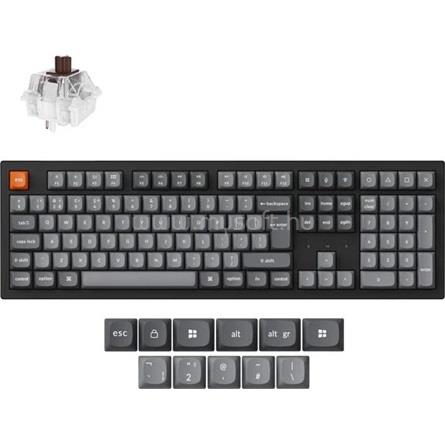 KEYCHRON K10 Max - Hot Swappable, RGB Backlight, Brown Switch - ISO HU Layout - Black
