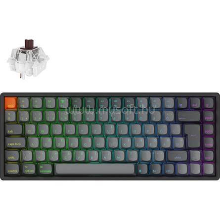 KEYCHRON K2 Max Super mechanikus Brown switch Bluetooth / vezeték nélküli billentyűzet (magyar, fekete)