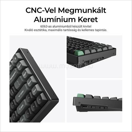 KEYCHRON K2 Ultra 8K Bluetooth / vezeték nélküli magyar Apex Red mechanikus billentyűzet fekete