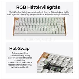 KEYCHRON K3 HE Bluetooth / vezeték nélküli magyar Ultra-fast Lime Magnetic mechanikus billentyűzet fehér K3H-Q1Z-HU small