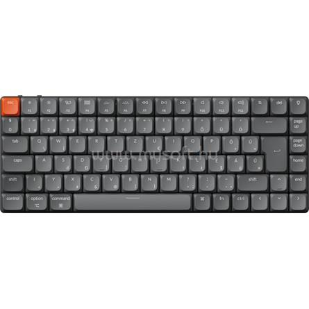 KEYCHRON K3 Max Hot Swappable RGB Red Switch vezeték nélküli billentyűzet (magyar, fekete-szürke)
