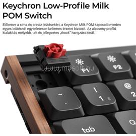 KEYCHRON K3 Ultra 8K Bluetooth / vezeték nélküli magyar Milk POM Red mechanikus billentyűzet fekete K3U-H1Z-HU small