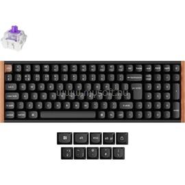 KEYCHRON K4 HE  Gateron double-rail magnetic nebula mechanikus gamer Bluetooth / vezeték nélküli billentyűzet (magyar, fekete) K4H-F1Z-HU small