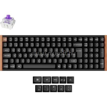 KEYCHRON K4 HE  Gateron double-rail magnetic nebula mechanikus gamer Bluetooth / vezeték nélküli billentyűzet (magyar, fekete)
