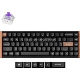 KEYCHRON K6 HE mechanikus Gateron double-rail magnetic nebula Bluetooth / vezeték nélküli billentyűzet (magyar, fekete-róz) K6H-F1Z-HU small