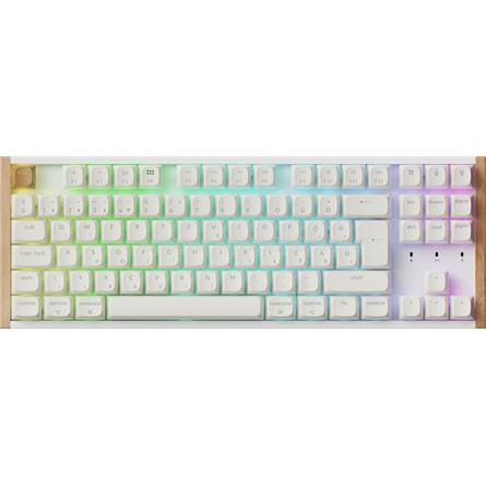 KEYCHRON K8 HE Gateron double-rail magnetic nebula mechanikus Bluetooth / vezeték nélküli billentyűzet (magyar, fehér)