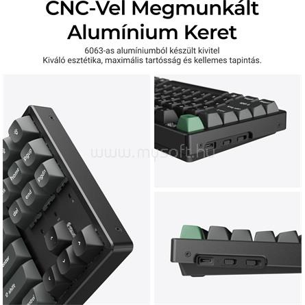 KEYCHRON K8 Ultra 8K Bluetooth / vezeték nélküli magyar Apex Banana mechanikus billentyűzet fekete