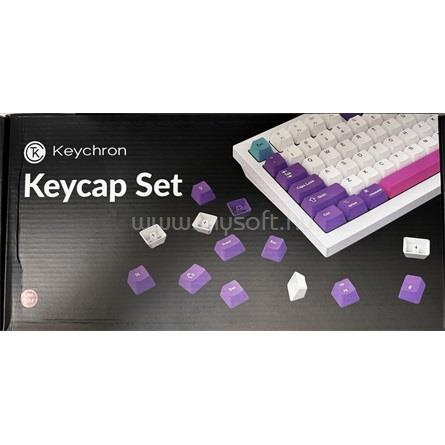 KEYCHRON Low Profile ABS magyar billentyűsapka készlet Version B (fekete-szürke)