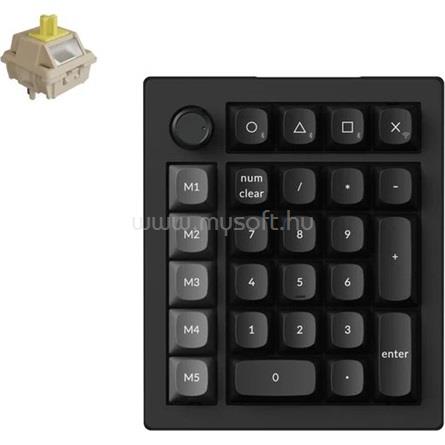 KEYCHRON V0 Ultra 8K mechanikus Silk POM Banana Bluetooth / vezeték nélküli numerikus billentyűzet (fekete)