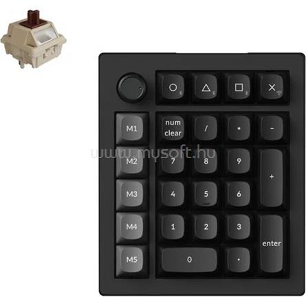 KEYCHRON V0 Ultra 8K mechanikus Silk POM Brown Bluetooth / vezeték nélküli  numerikus billentyűzet (fekete)