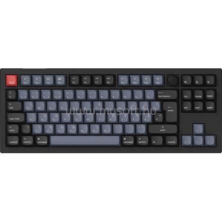 KEYCHRON V3 Max Hot Swappable RGB Knob Red Switch vezeték nélküli billentyűzet (magyar, fekete)