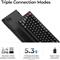 KEYCHRON V5 Ultra 8K mechanikus Silk POM Brown Bluetooth / vezeték nélküli billentyűzet (magyar, fekete) V5U-D3Z-HU small