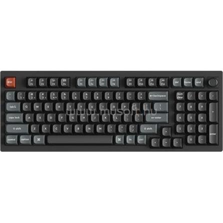 KEYCHRON V5 Ultra 8K mechanikus Silk POM Brown Bluetooth / vezeték nélküli billentyűzet (magyar, fekete)
