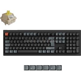 KEYCHRON V6 Ultra 8K mechanikus Silk POM Banana Bluetooth / vezeték nélküli billentyűzet (magyar, fekete) V6U-D4Z-HU small