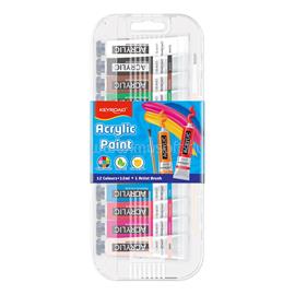 KEYROAD Akril festék, 12 x 12 ml, műanyag dobozban, Keyroad, vegyes színek KEYROAD_54344 small