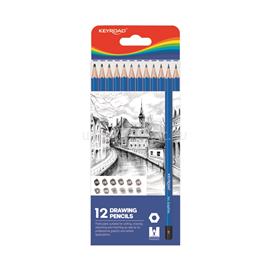 KEYROAD Grafitceruza, 12 különböző keménységben, hatszögletű 12 db/bliszter Keyroad KEYROAD_38372 small