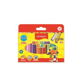 KEYROAD Gyurmakészlet 180 g 12 db/bliszter vegyes színek KEYROAD_38373 small