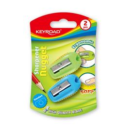 KEYROAD Hegyező 1 lyukú 2 db/bliszter Keyroad Nugget vegyes színek KEYROAD_38377 small