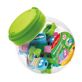 KEYROAD Hegyező 1 lyukú 72 db/display Funnyfish vegyes színek KEYROAD_38381 small