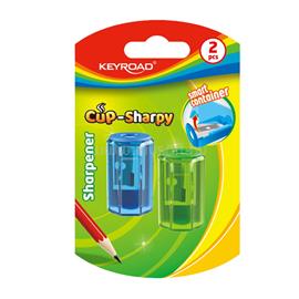 KEYROAD Hegyező 1 lyukú tartályos 2 db/bliszter Cup Sharpy vegyes színek KEYROAD_38395 small