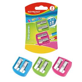KEYROAD Hegyező 2 lyukú 2 db/bliszter Keyroad Easy-sharp vegyes színek KEYROAD_43631 small